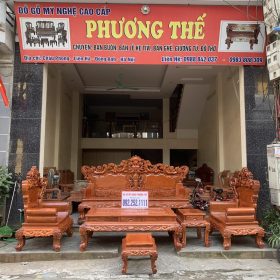 Bộ Bàn Ghế Hoàng Gia Gỗ Hương Đá Cao Cấp 6 Món Vip Chân 14